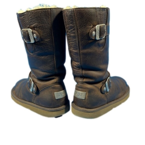 UGG Brown Ankle Boots with Buckle Detail - Picture 9 of 14